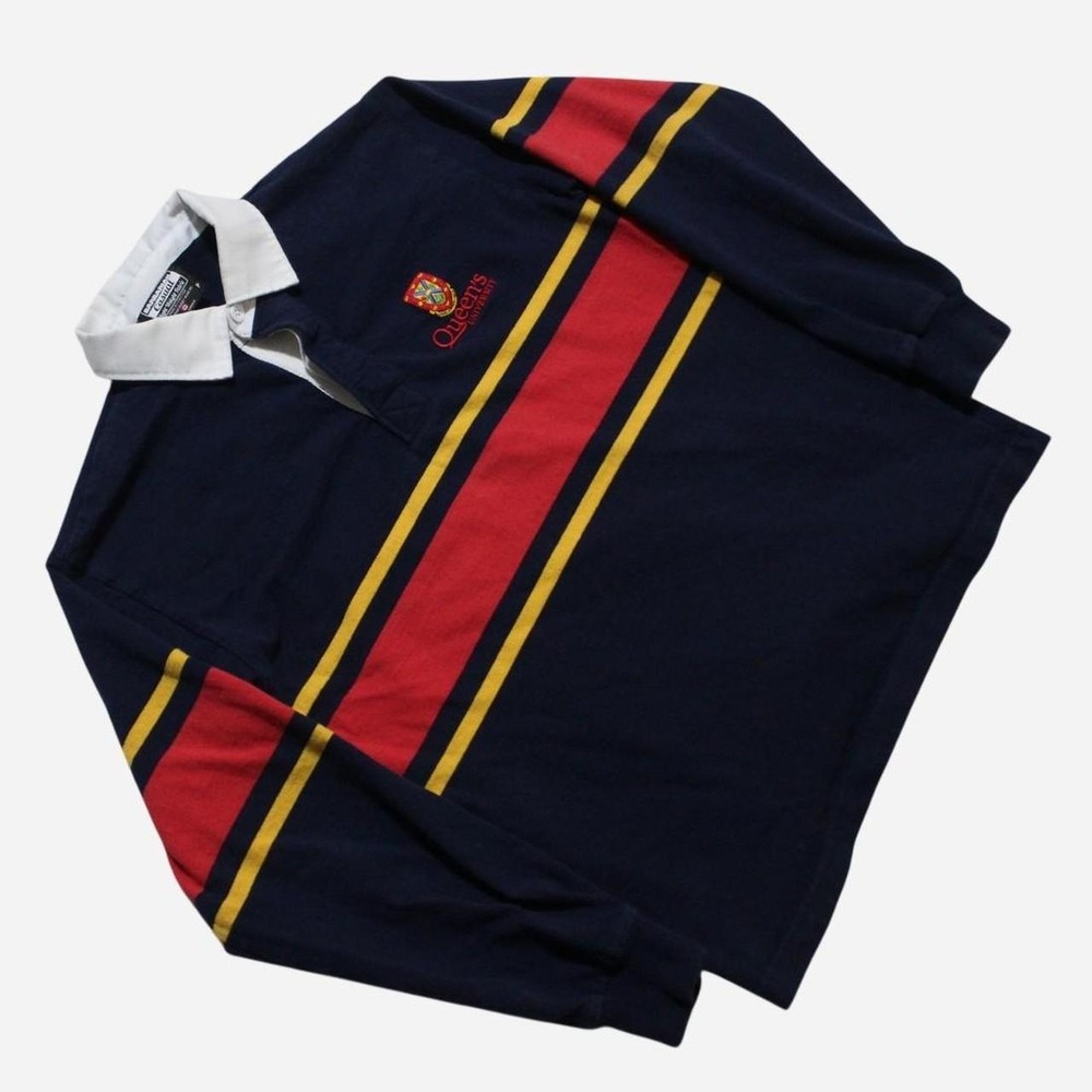 Mens Vintage 90s/00s Skater Streetwear Sportswear Rugby Barbarian Longsleeve